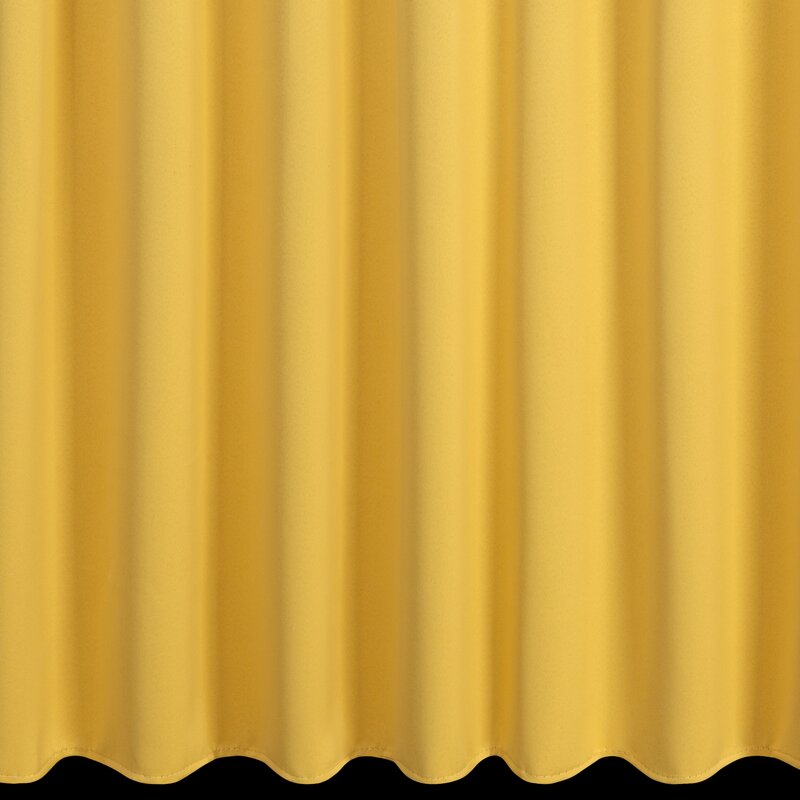Zasłona gotowa Milan musztardowa 140 x 300 cm – zaciemniająca sypialnię