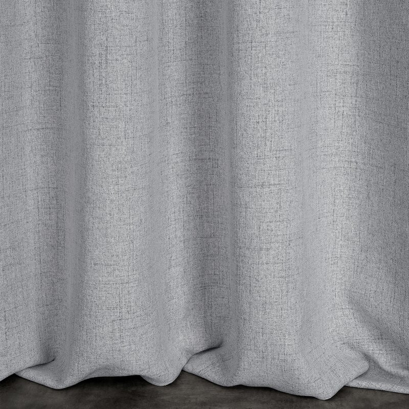Zasłona gotowa Linda stalowa 140 x 250 cm – zaciemnienie pomieszczenia