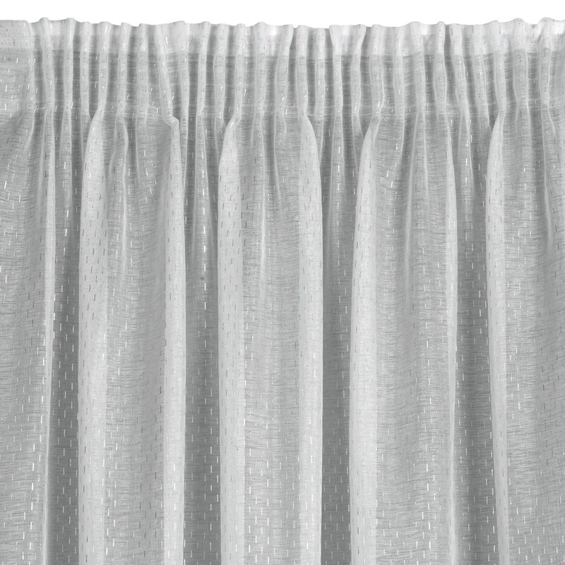 Firana gotowa na taśmie Loara biała 300 X 270 cm – rozświetla wnętrze