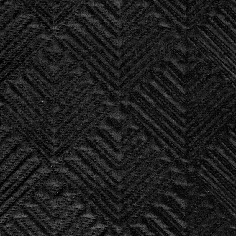 Narzuta welwetowa na łóżko VICTORIA2A czarna 220X240 – miękka w dotyku