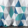 Zasłona gotowa ADINA biała 140 X 250 cm – z geometrycznym wzorem