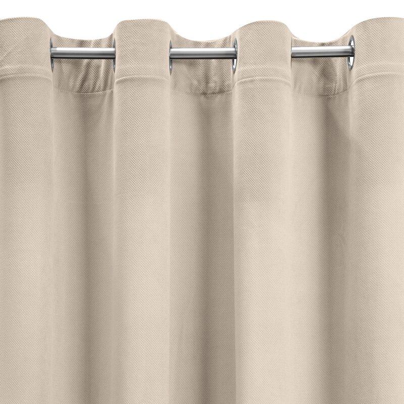Zasłona welwetowa gotowa MILO beżowa 140 X 250 cm – miękka w dotyku