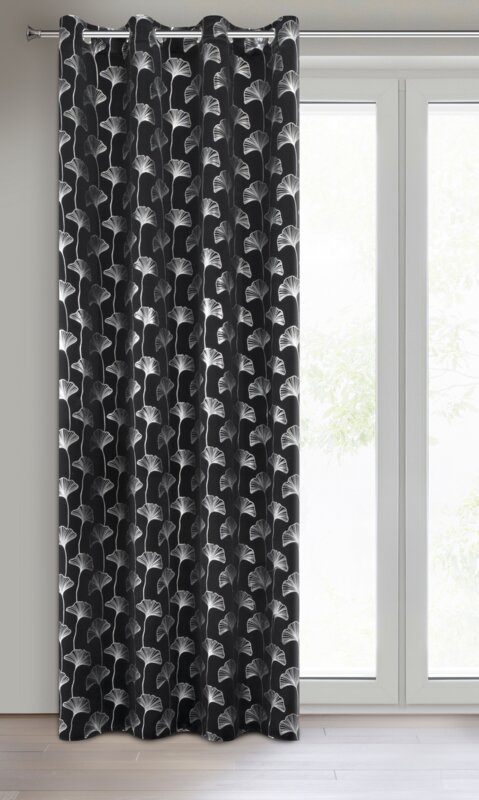 Zasłona gotowa czarna 135 x 250 cm – zaciemnia pomieszczenie