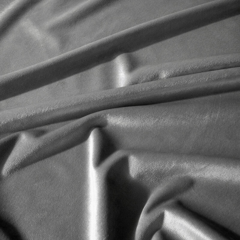 Zasłona gotowa Pierre szara 140 X 300 cm – aksamitna i zaciemniająca