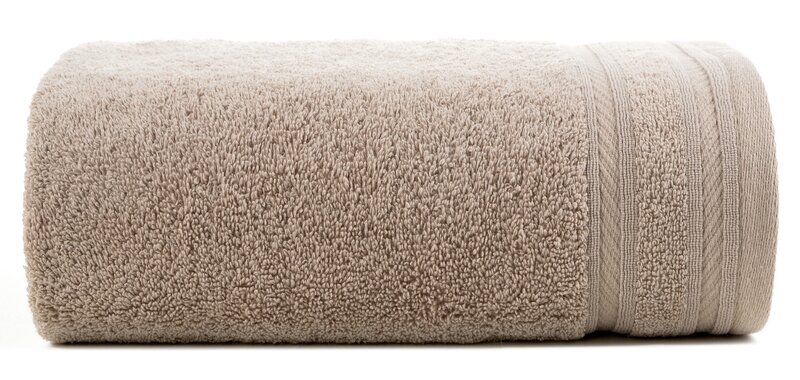 Ręcznik kąpielowy KELY bawełniany beżowy taupe 50x90 cm – miękki i chłonny