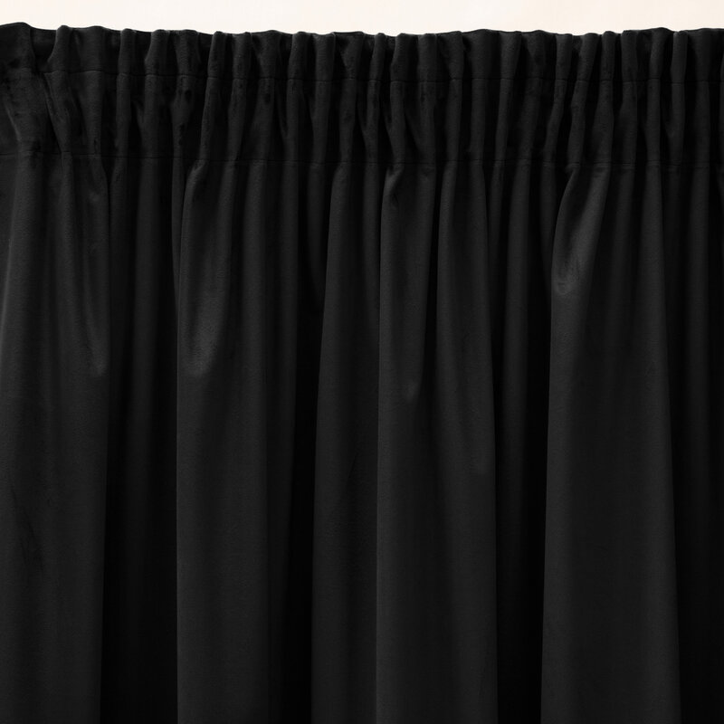 Zasłona gotowa Sibel czarna 140 x 270 cm – zaciemniająca sypialnię