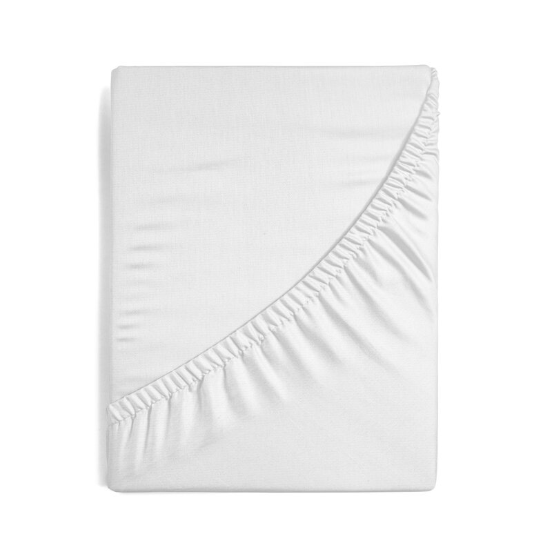 Prześcieradło z gumką jersey D91 białe 120 X 200 X 25 cm – miękkie i elastyczne