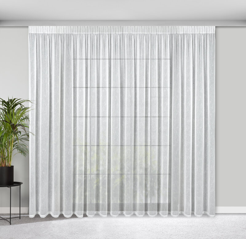 Firana gotowa Kelly biała 300 x 250 cm – rozprasza światło