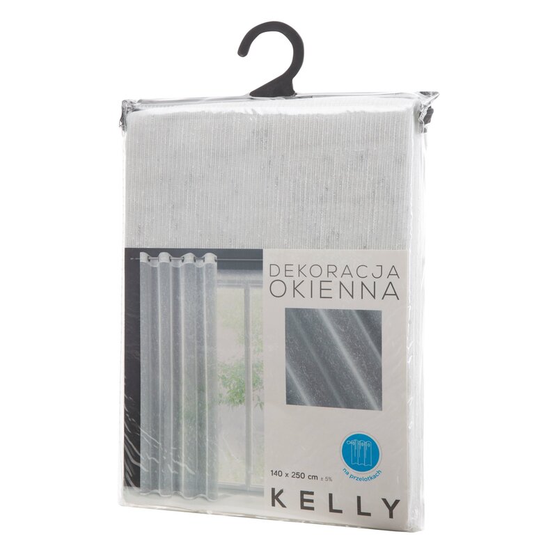 Firana gotowa Kelly biała 140 x 250 cm – rozświetla wnętrze