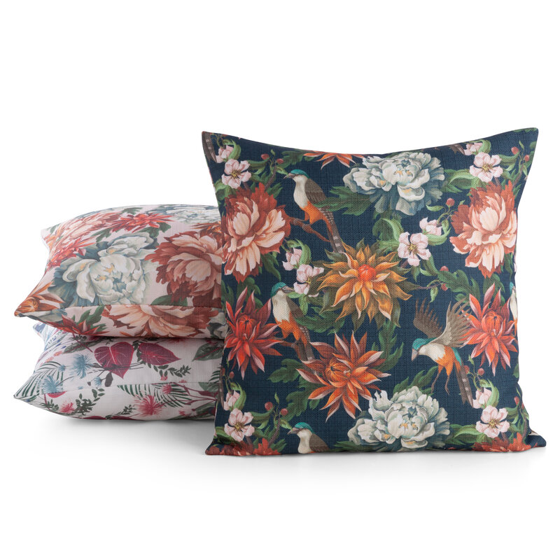 POSZEWKA FLORE 15 45 X 45 CM GRANATOWY