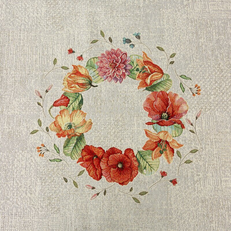 Obrus gobelinowy GOB/CHO/1239 szarobeżowy 140x180 cm – doda ciepła wnętrzu