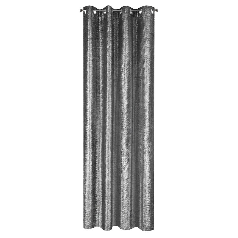 Zasłona gotowa Glossy czarna 140 x 250 cm – zaciemnia i zdobi