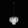 Lampa wisząca AVA 01 czarna 51 X 37 CM – z kryształowymi detalami