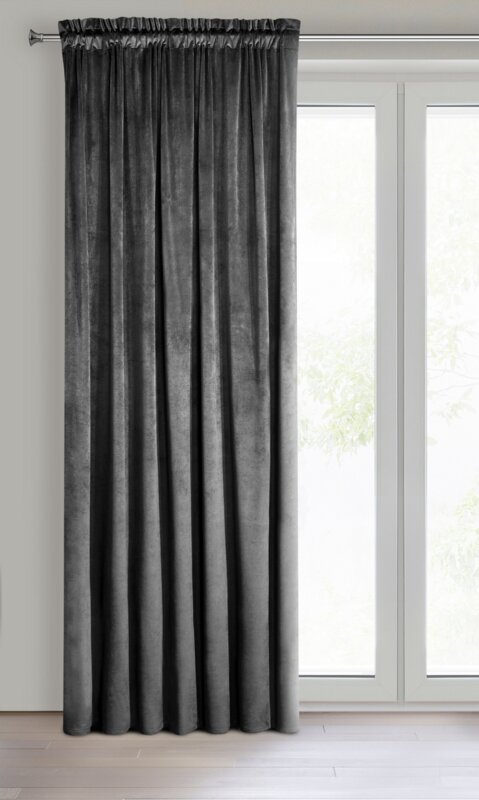 Zasłona gotowa D91 czarna 140 x 270 cm – zaciemnia pomieszczenie