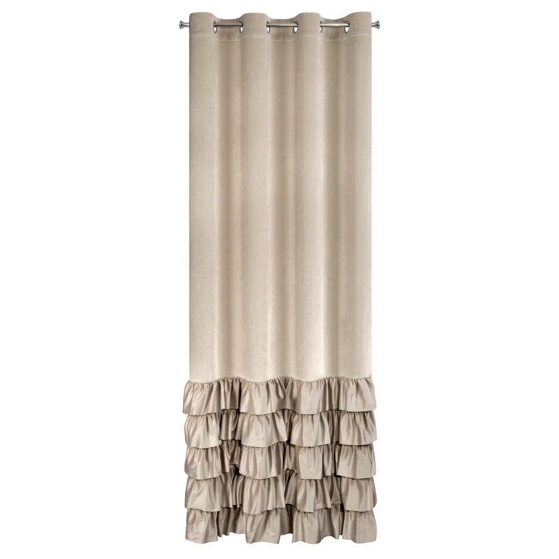 Zasłona gotowa DANI beżowa 140 x 250 cm – dodaje ciepła wnętrzu