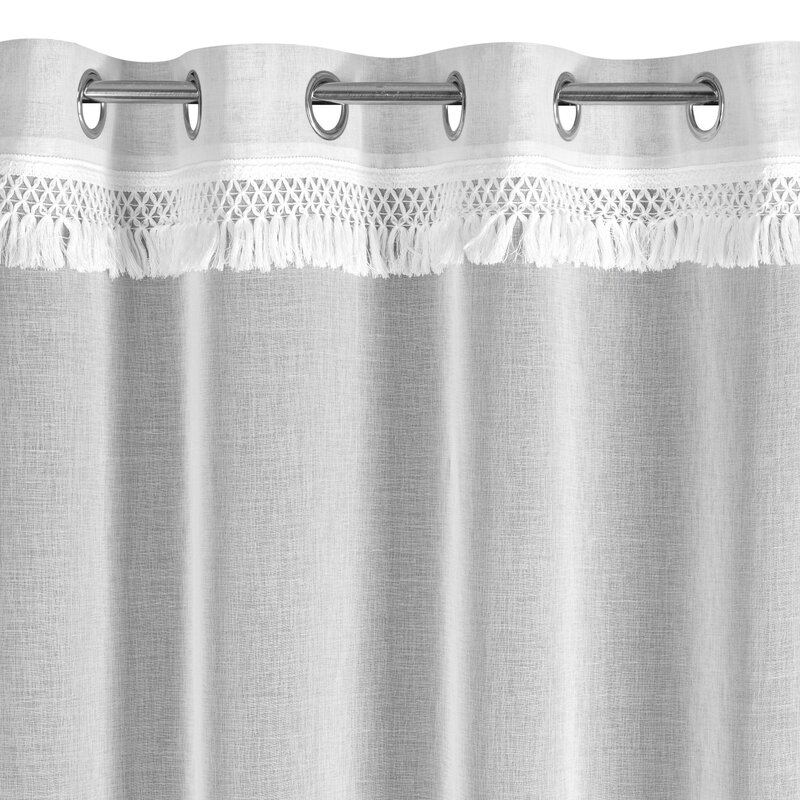 Firana gotowa Kira biała 140 x 250 cm – subtelnie rozprasza światło