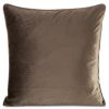 Poszewka velvet Gaja 2 ciemnobrązowa 45 x 45 cm – dodatek na sofę