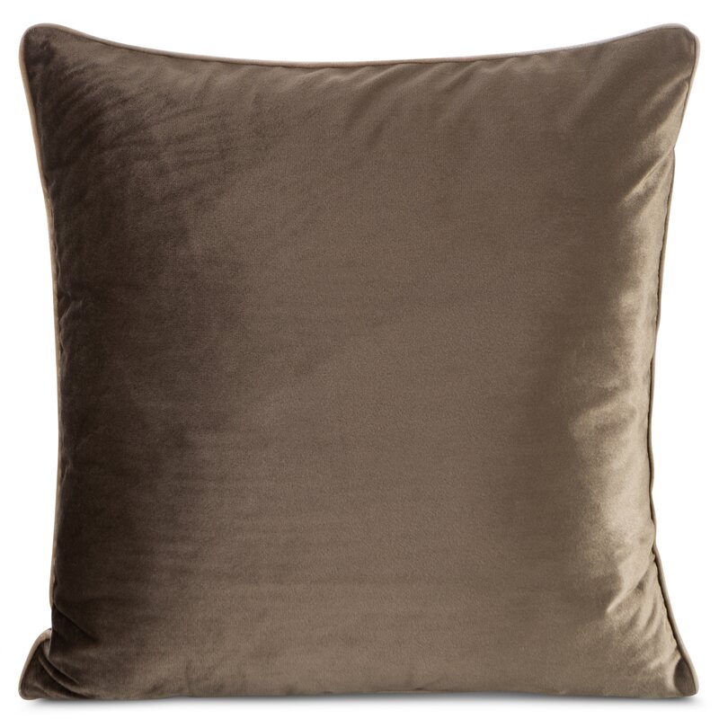 Poszewka velvet Gaja 2 ciemnobrązowa 45 x 45 cm – dodatek na sofę