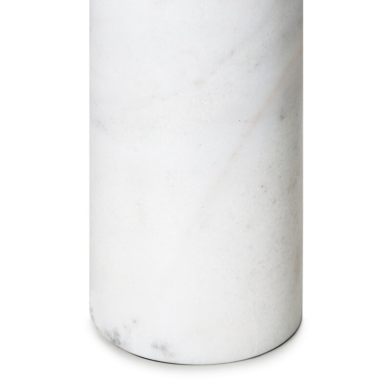 Lampa stołowa Luka biała 32 X 65 cm – marmur i szkło ryflowane