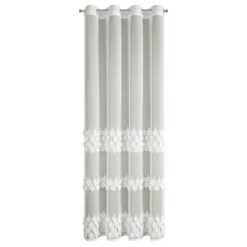 FIRANA GOTOWA NIRA 140 X 250 CM KREMOWY