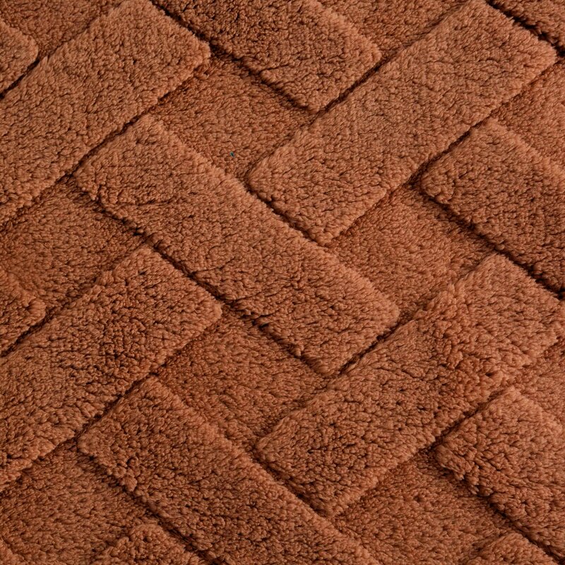 Koc flanelowy Caro ceglasty 170 x 210 cm – miękki i puszysty