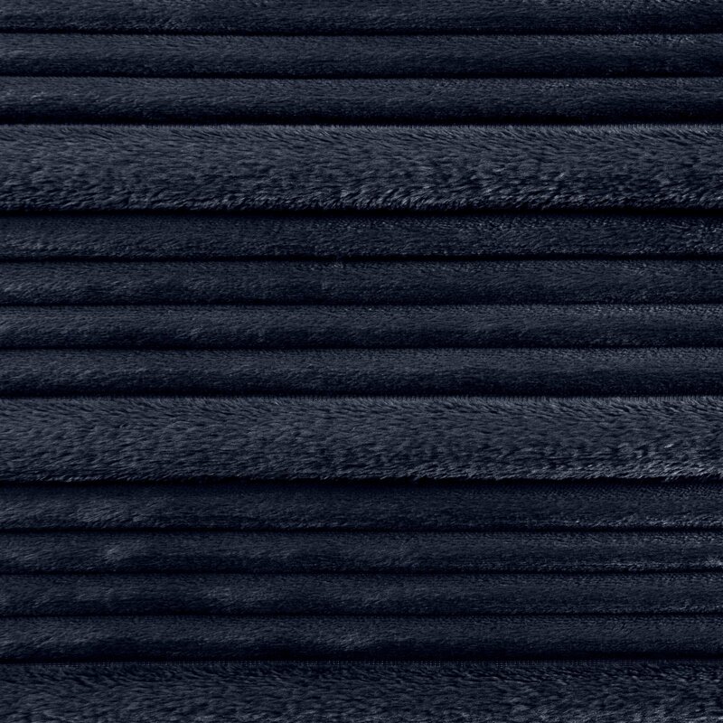Koc flanelowy Nina granatowy 150 x 200 cm – puszysty i przytulny