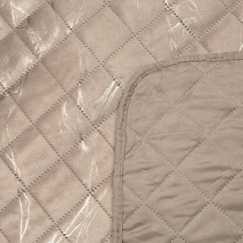 Narzuta pikowana D91 beżowa 170 x 210 cm – przyjemna w dotyku