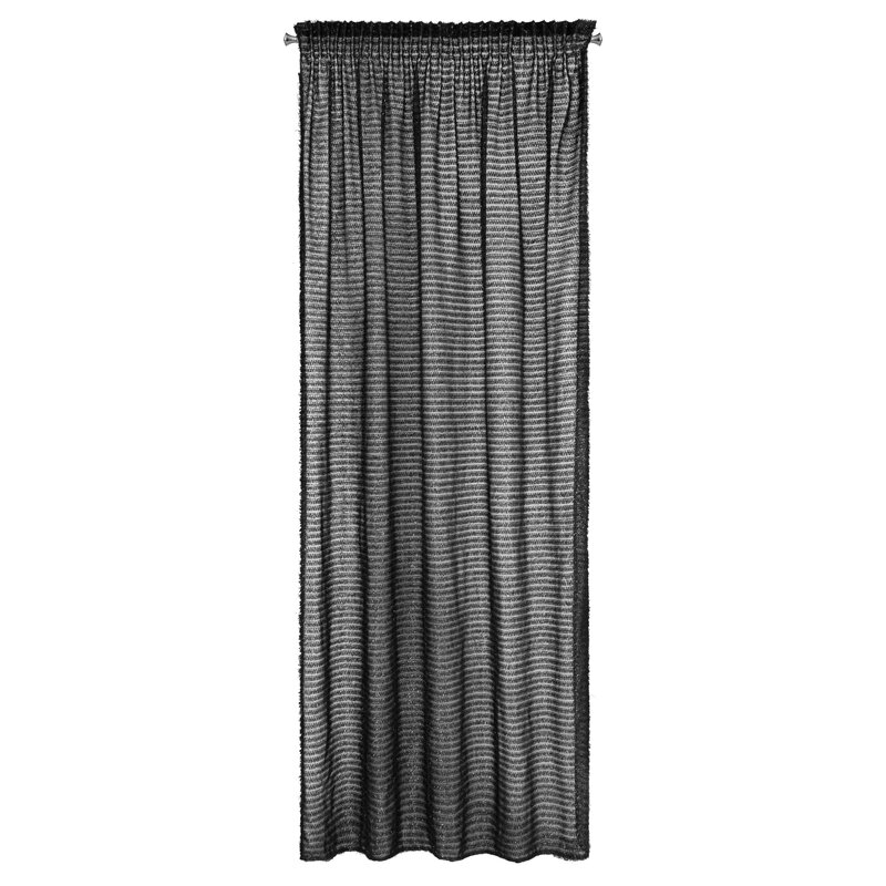 Zasłona gotowa Eva Minge czarna 135 x 270 cm – subtelne zaciemnienie