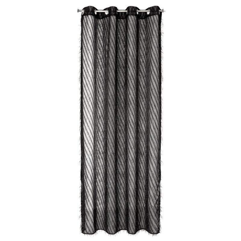 Zasłona gotowa Laurel czarna 140 x 250 cm – zaciemniająca i stylowa