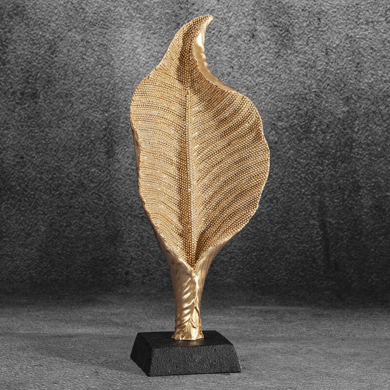 Figurka ceramiczna Eldo złota 14 x 8 x 34 cm – doda blasku wnętrzu