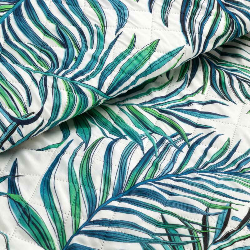 Narzuta D91 Palms 02 biała 200 x 220 cm – idealna na relaks
