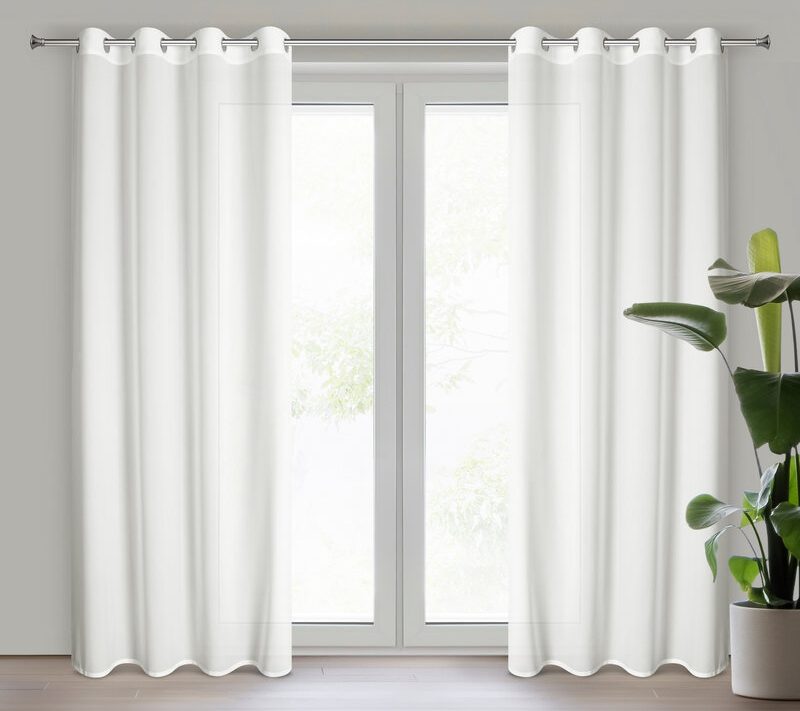 Firana gotowa biała 135 x 250 cm – rozświetla wnętrze