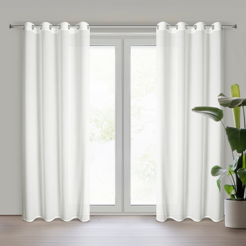 Firana gotowa biała 135 x 250 cm – rozświetla wnętrze