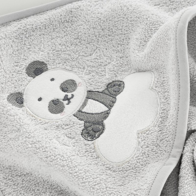 RĘCZNIK DZIECIĘCY BABY63 100 X 100 CM SREBRNY