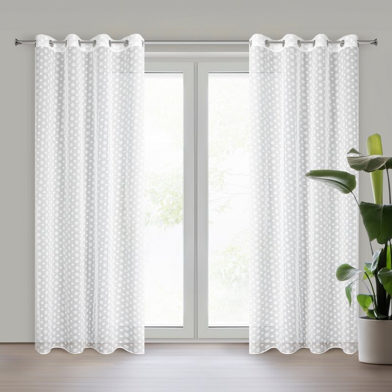 Firana gotowa Sanny biały 140 x 250 cm – rozświetla wnętrze