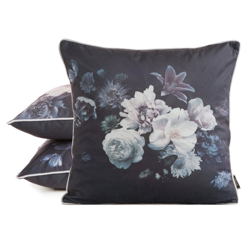 Poszewka velvet czarna 45 x 45 cm – doda charakteru