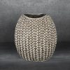 Wazon ceramiczny Moli srebrny 18 x 12 x 20 cm – na susze i kwiaty