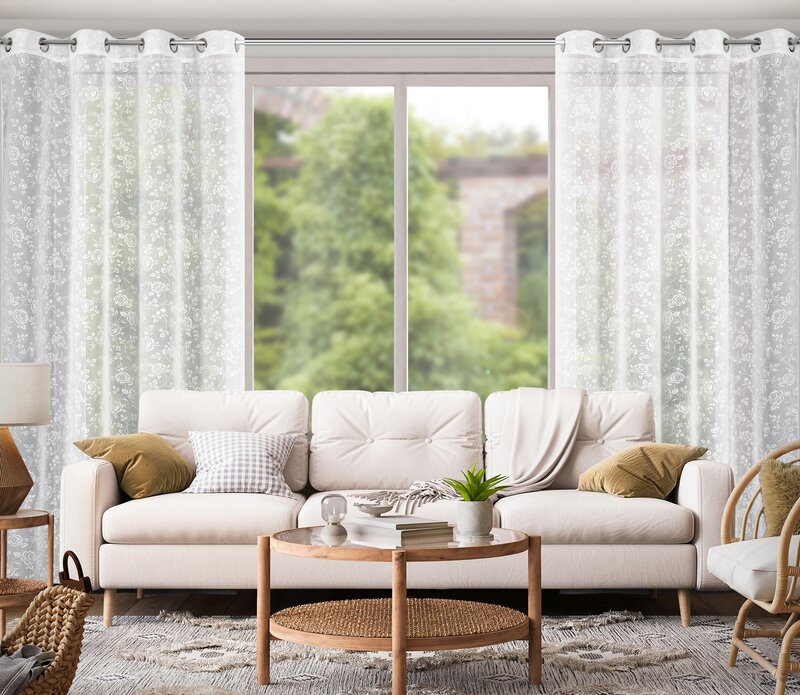 Zasłona gotowa Holly biała 140 X 250 cm – subtelnie filtruje światło