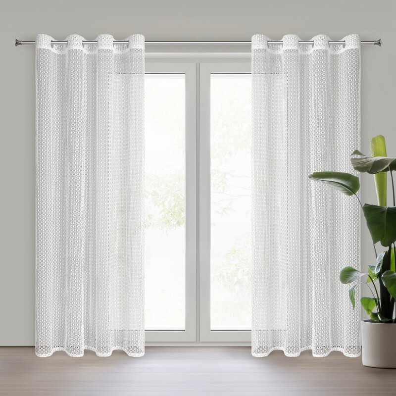 Firana gotowa Mirella biały 140 x 250 cm – rozświetla wnętrze