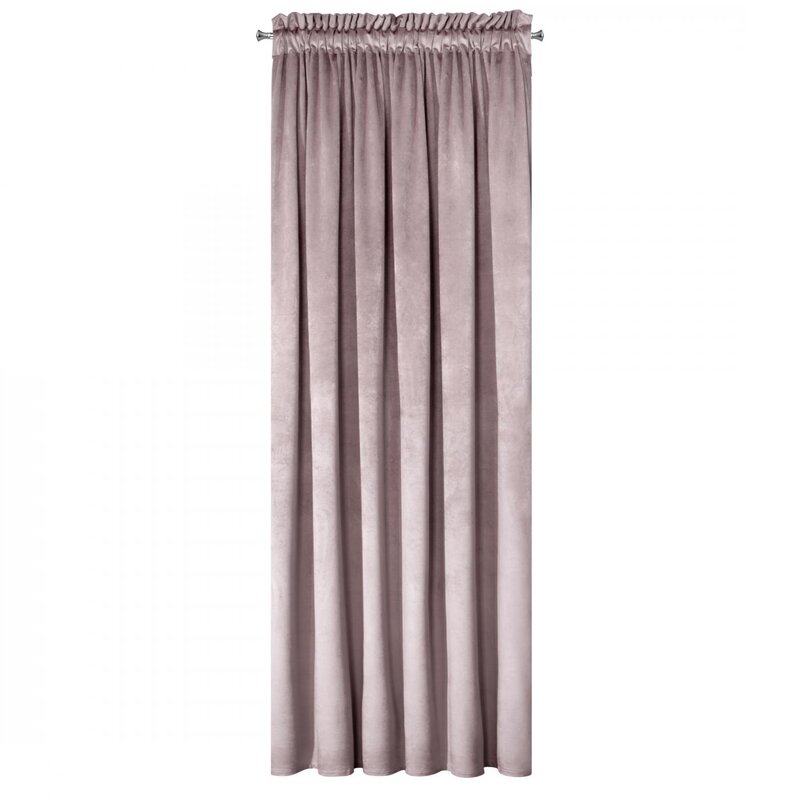 Zasłona gotowa pudrowy róż 140 x 270 cm – ociepla wnętrze