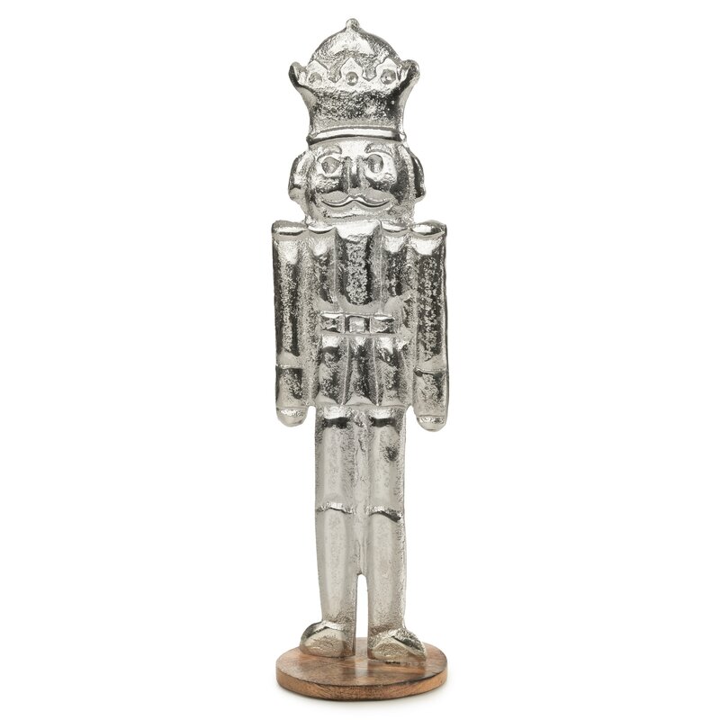 FIGURKA ŚWIĄTECZNA 168 13 X 13 X 40 CM SREBRNY