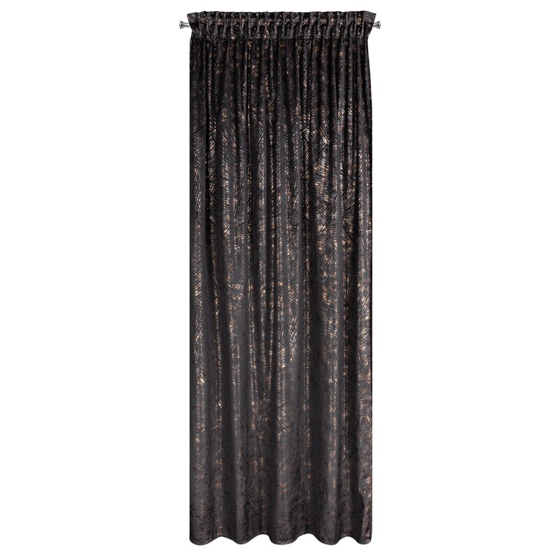 Zasłona gotowa welwet czarna 135 x 270 cm – zaciemnia pomieszczenie