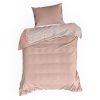KOMPLET POŚCIELI ESPRIT 01 160 X 200 CM PUDROWY RÓŻ