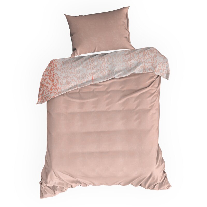 KOMPLET POŚCIELI ESPRIT 01 160 X 200 CM PUDROWY RÓŻ