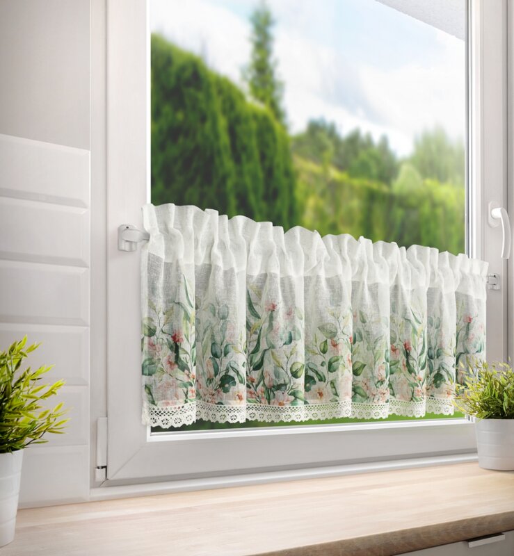 Firana gotowa Estera biała 150 x 30 cm – rozjaśnia wnętrze