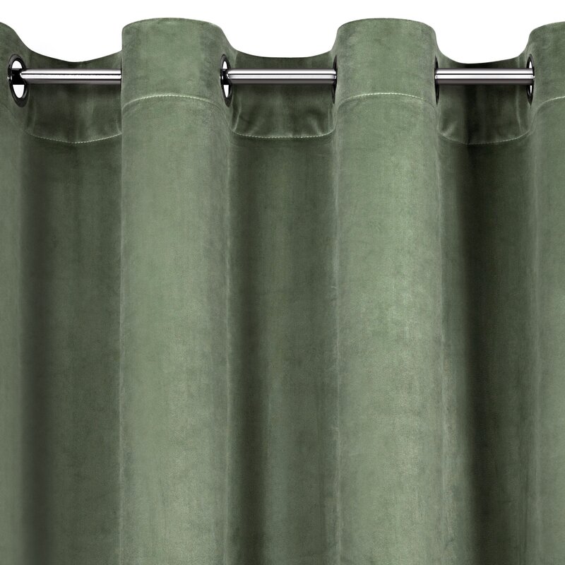 Zasłona gotowa D91 oliwkowa 140 x 250 cm – zaciemnia wnętrze
