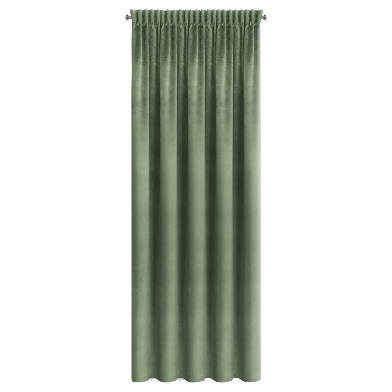 Zasłona gotowa D91 Rosa oliwkowa 140 X 270 CM – welwetowa, przytulny klimat