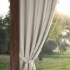 Zasłona gotowa na szelkach beżowa 155 x 220 cm – ochrona przed słońcem