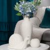 Figurka ceramiczna RISO kremowa 13 X 8 X 22 cm – do nowoczesnych wnętrz