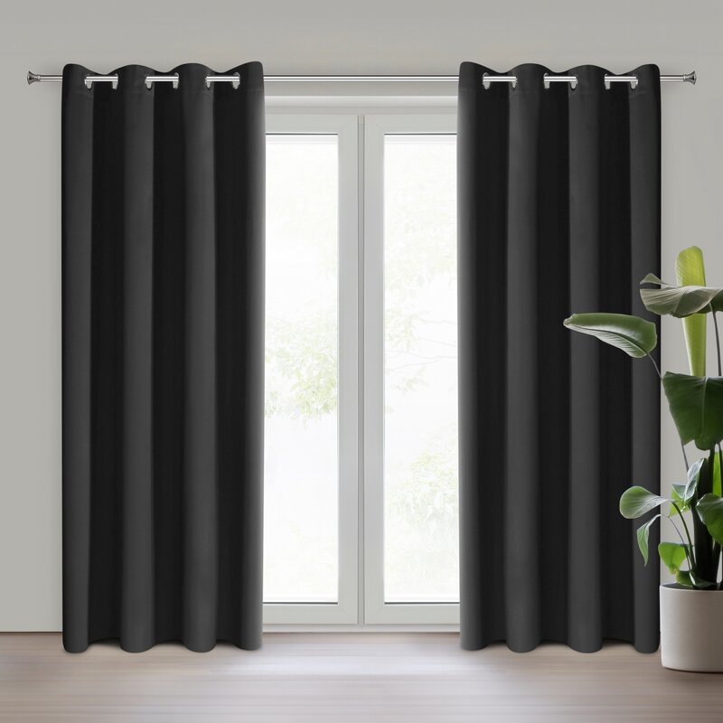 ZASŁONA GOTOWA D91 PARISA 135 X 250 CM CZARNY
